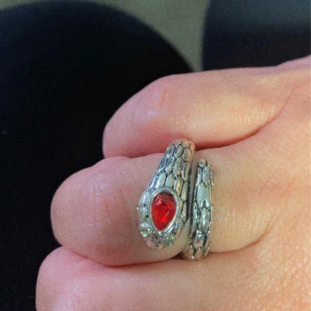 🆕BOHEMIAN WOMENS AND MENS SILVER SNAKE🐍 RING - Picture 3 of 4